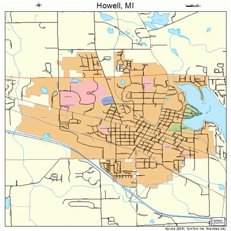 city of howell map.